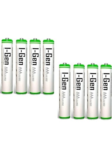 B109 8 Adet Aaa 900 Mah Şarj Edilebilir Ince Kalem Pil 1.2V Ni-Mh Şarjlı Pil
