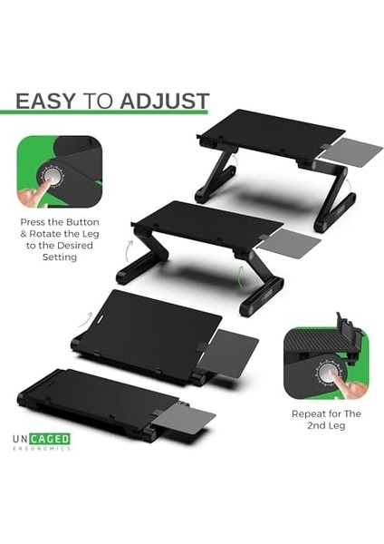 Ergonomics Workez Keyboard Tray And Mouse Pad - Black-P