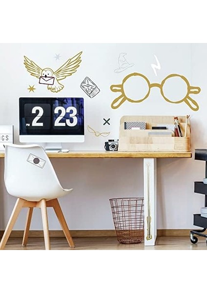 RMK4955GM Harry Potter Gözlükleri Dev Soyma ve Çubuk Duvar Çıkartması