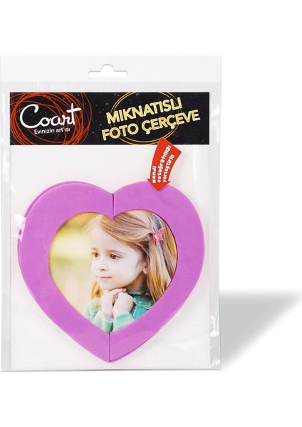 DP-006C Mıknatıslı Kalp Eva Fotoğraf Çerçevesi Süsü 3