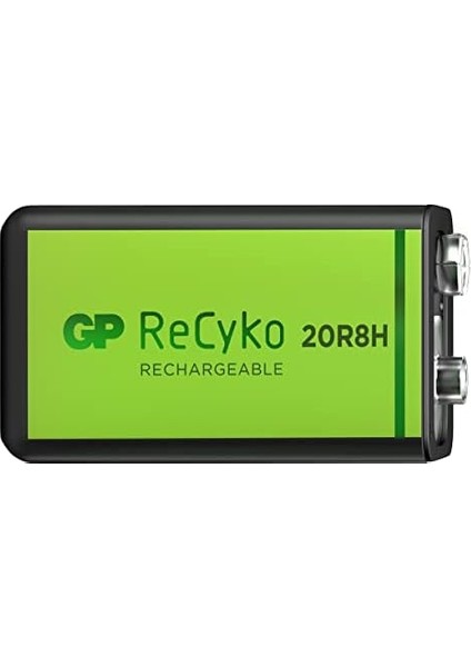 Batteries Recyko+ 200 9V Boy Ni-Mh Şarjlı Pil, 8.4 Volt, Tekli Kart