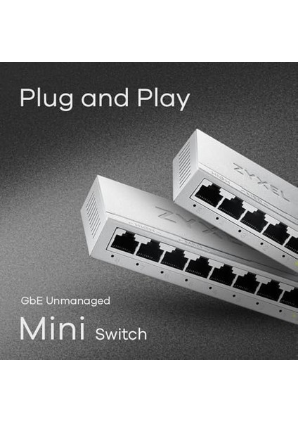 5-Port Gigabit 10/100/1000 Unmanaged Ethernet Switchı | Ethernet Splitter | Masaüstü Veya Duvara Montaj