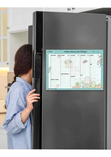 Mıknatıslı - Alışveriş Planlayıcı- A5 Boyut, 20 Yaprak, Planner