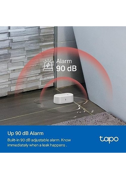 Tp-Link T300, Akıllı Su Sızıntı Algılama Sensörü, IP67 Su Geçirmez, Anlık Uygulama Bildirimi, 90DB'YE Kadar Alarm, Damlama ve Sızıntı Uyarısı