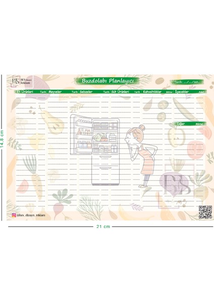 Mıknatıslı - 4 Adet Planlayıcı Seti- A5 Boyut, Planner
