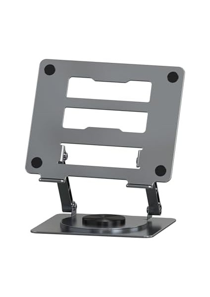 Stant Çelik Standı Ergonomik Bilgisayar Yükseltici Her Açıda Ayarlanabilir Stand Tüm Boyutlarda Notebook Uyumlu Notebook Standı Bilgisayar Stant (Gri - 360)