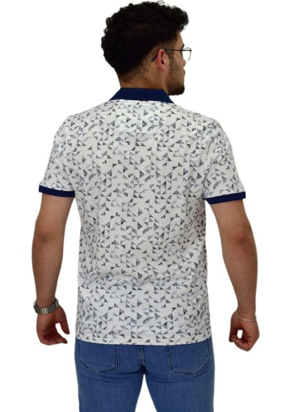 Erkek Polo Yaka Baskılı Pike Tişört 10600 BGL-ST04539
