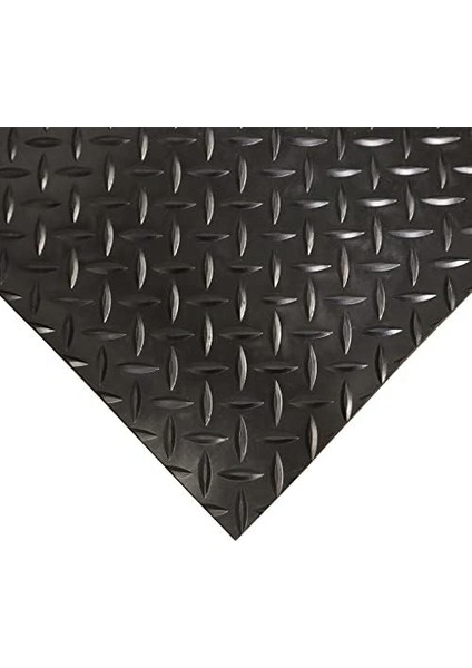 Kauçuk Rulo "diamond-Plate" - 3 mm x 1,2 M x 0,3 M Rulo - Siyah