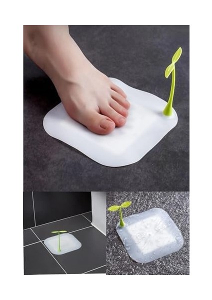 Gider Kötü Koku Önleyici Palmiye Lavabo Gider Kapatıcı Banyo Küvet Süzgeç Kapatma Beyaz Renk