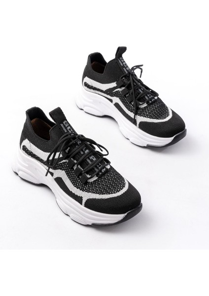 3001 Siyah Bağcıklı Fileli Günlük Spor Ayakkabı modelleri
