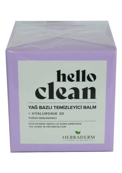 Hello Clean Yüz Dudak ve Göz Için Yağ Bazlı Temizleyici Balm Hyaluronik 3D 100 ml