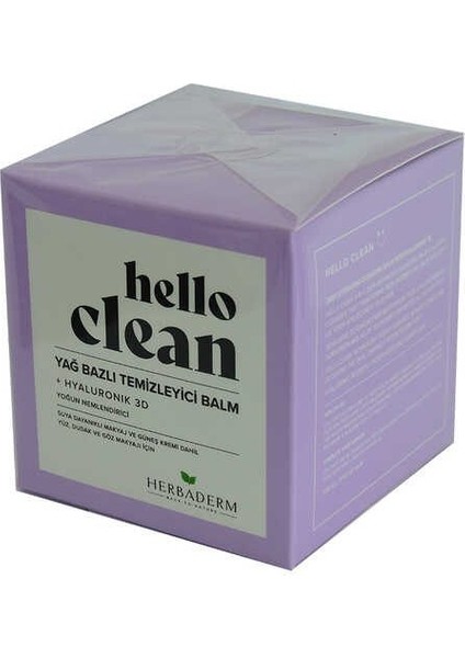 Hello Clean Yüz Dudak ve Göz Için Yağ Bazlı Temizleyici Balm Hyaluronik 3D 100 ml