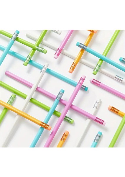 Makaron Renkli Motivasyon Kalemleri 3 Adet Kaliteli Reçine Katlkılı Kurşun Kalem modelleri