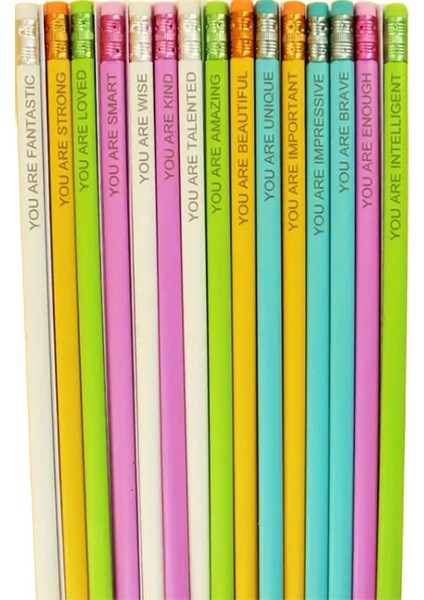 Makaron Renkli Motivasyon Kalemleri 3 Adet Kaliteli Reçine Katlkılı Kurşun Kalem fırsatları