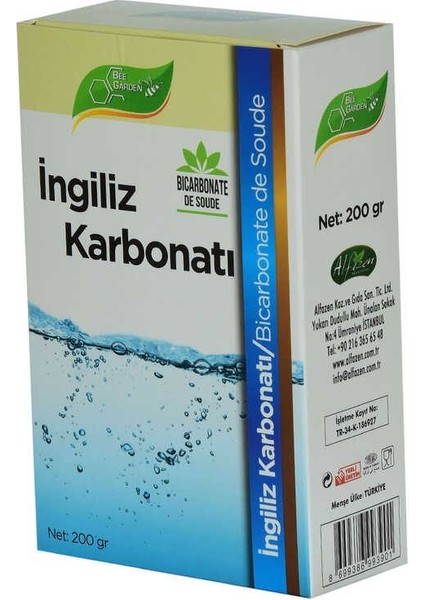 Yenilebilir Ingiliz Karbonatı Bicarbonate De Soude 200 gr