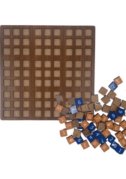 9 Bölümlü Ahşap Sudoku Eğitici Oyun Seti ( Lisinya )