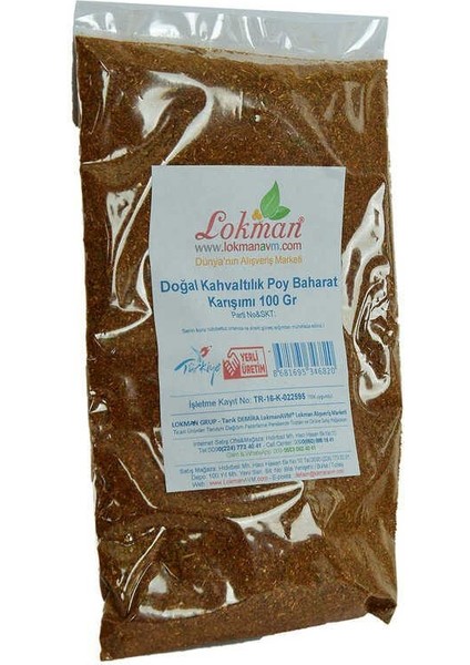 Kahvaltılık Poy Baharat Karışımı 100 gr Paket