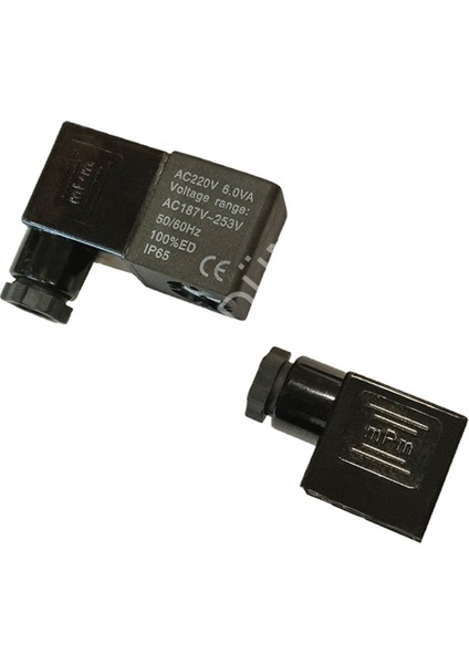 Pnömatik Valf Ventil Bobin ve Soket 9mm - 12/24/110/220V Ac/dc (Lisinya)
