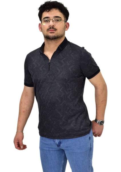 Erkek Polo Yaka Fermuarlı Merserize Jakarlı Tişört 7570 BGL-ST04536 fiyatları
