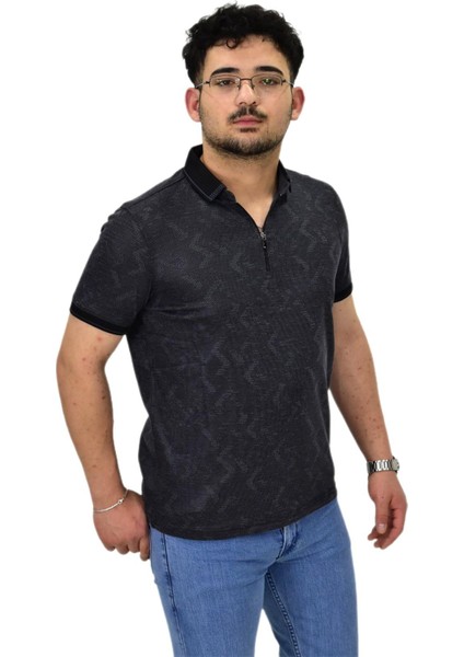 Erkek Polo Yaka Fermuarlı Merserize Jakarlı Tişört 7570 BGL-ST04536 modelleri