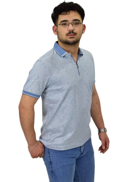Erkek Polo Yaka Fermuarlı Merserize Jakarlı Tişört 7570 BGL-ST04536 modelleri