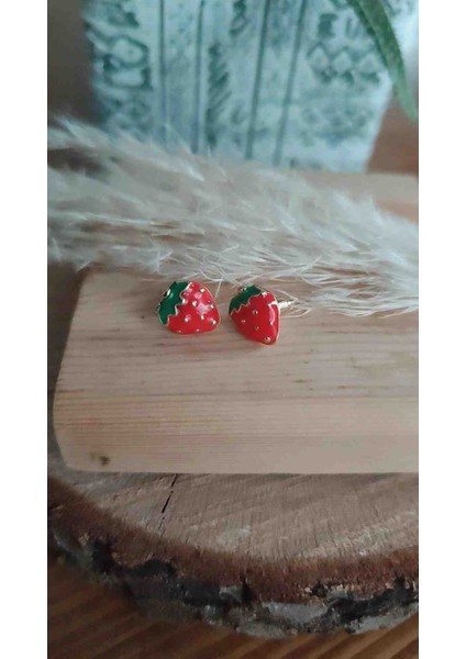 Çelik 2 Li Kız Çocuk/ Bebek Küpesi Kiraz Çilek Yeni Sezon fırsatları