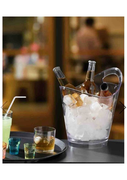 4 Litrelik Buz Kovası ( 5 Adet 45 ml Polikarbon Plastik Füme Shot Bardak Hediyeli ) modelleri