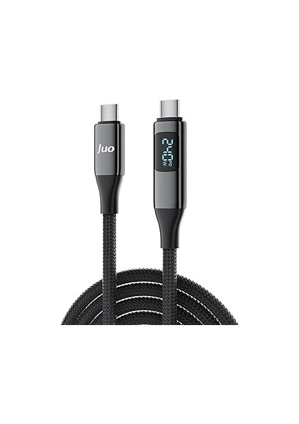 Juo 240W USB 3.1 G2 10GBPS E-Mark Çipli LED Display 4K 60Hz Görüntü ve Type-C Hızlı Şarj Kablosu