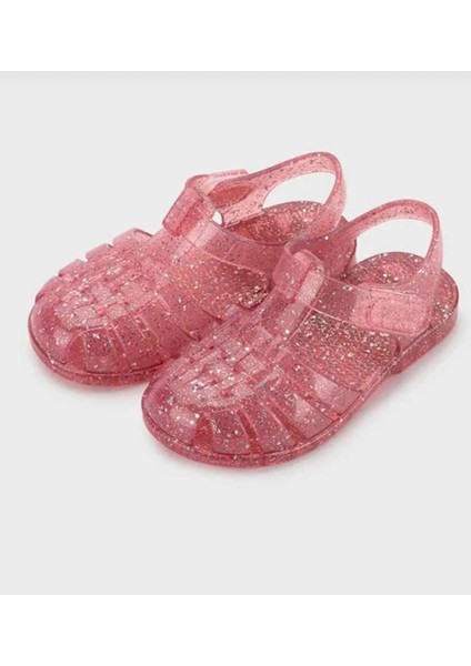 Clasica Crystal Fuşya Pembe Simli Kız Çocuk Sandalet fiyatları