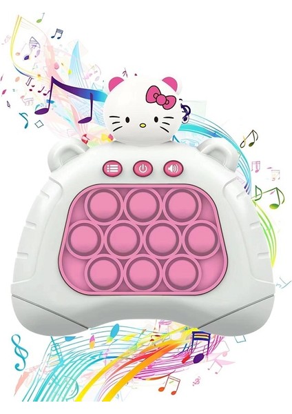 Popit Işıklı Sesli Oyuncak Popit Hello Kitty Duyusal Oyuncak Popit Oyuncağı