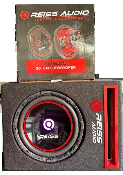 Audio RS-GLD12 1400WAT 700W Rms L Port Kabinli Işıklı 30 cm Subwoofer Bas