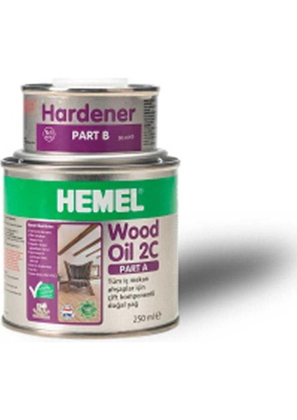 Wood Oil 2c-Ahşaplar Için Çift Komponentli Yağ Super WHITE-0,300 Lt