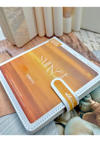 Sunset Parlayan Ufuk Günbatımı Mıknatıslı Kapaklı Ajanda Defter