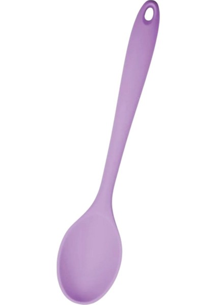 Silikon Mutfak Kaşığı – 28 Cm, Sert Uçlu, Yüksek Isıya Dayanıklı, Yanmaz & Yapışmaz