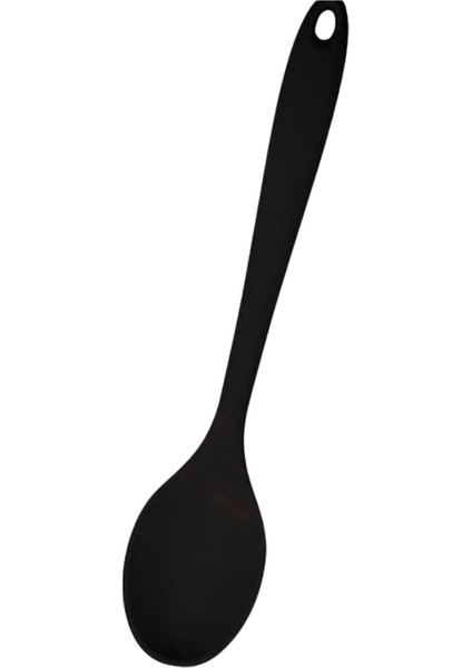 Silikon Mutfak Kaşığı – 28 Cm, Sert Uçlu, Yüksek Isıya Dayanıklı, Yanmaz & Yapışmaz