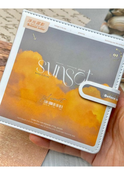 Sunset Altın Ufuk Günbatımı Temalı Mıknatıslı Kapaklı Ajanda Defter