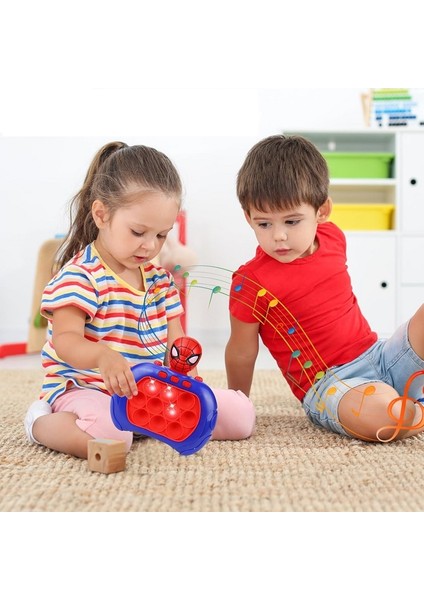 Popit Işıklı Sesli Oyuncak Popit Örümcek Adam Duyusal Oyuncak Popit Oyuncağı Spıder Man