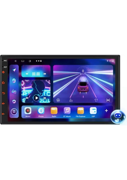Stonex NGS-740 4/64GB Android Ince Ayarlanabilir Kasa 7inç Oto Multimedya Teyp Car Playli-Usb-Wifi