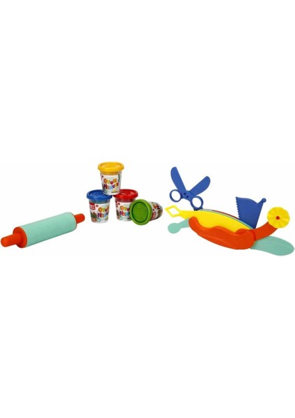 Nessiworld Oyun Hamuru Şekillendirme Seti 200 gr 6 Parça Pembe Merdane