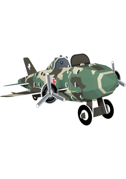 Planör Uçak 3D Puzzle 30 Parça