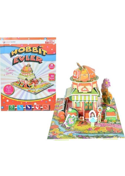 Hobbit Ev 3D Yapboz 50 Parça