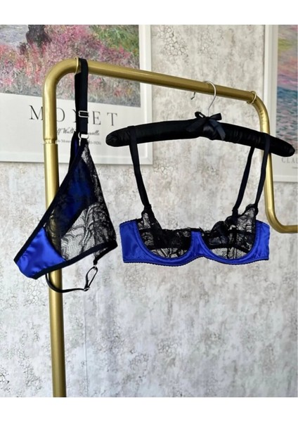 Saten Dantel Detaylı Bralet Takım