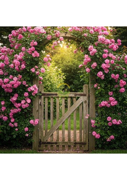 2 Adet 3 Yaş Pembe Renkli Isparta Sarmaşık Gül Fidanı Paketi