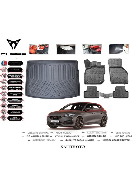 Leon 2024 Model 3D Bagaj Havuzu+4d Havuzlu Paspas Seti