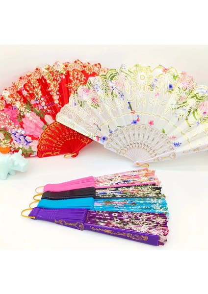 Örme Desenli Altın Işlemeli Desenli Yelpaze Düğün Kına Nişan Eğlence Organisazyon ve Yaz Için Yelpaze fırsatları