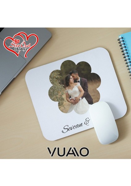 Kişiye Özel Fotoğraflı ve Isimli Mouse Pad 21X17 Cm, Kaymaz Taban - Resim Baskılı Mousepad