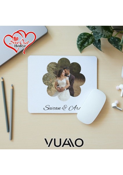 Kişiye Özel Fotoğraflı ve Isimli Mouse Pad 21X17 Cm, Kaymaz Taban - Resim Baskılı Mousepad