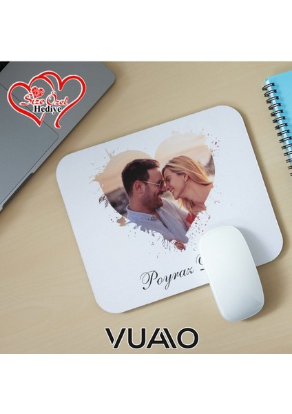 Kişiye Özel Fotoğraflı ve Isimli Mouse Pad 21X17 Cm, Kaymaz Taban - Resim Baskılı Mousepad
