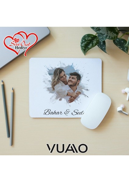Kişiye Özel Fotoğraflı ve Isimli Mouse Pad 21X17 Cm, Kaymaz Taban - Resim Baskılı Mousepad