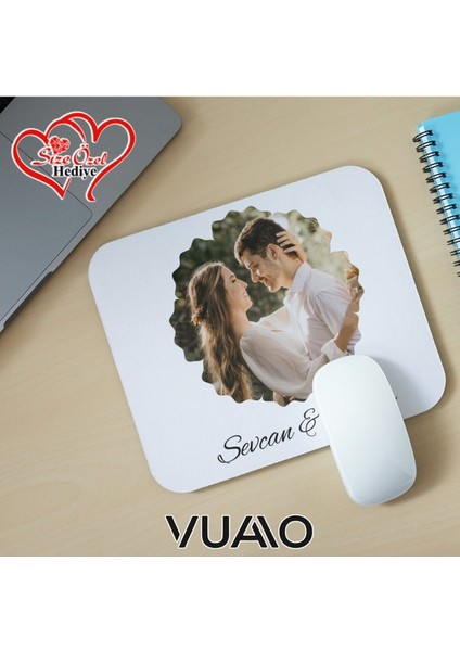 Kişiye Özel Fotoğraflı ve Isimli Mouse Pad 21X17 Cm, Kaymaz Taban - Resim Baskılı Mousepad